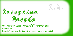 krisztina moczko business card